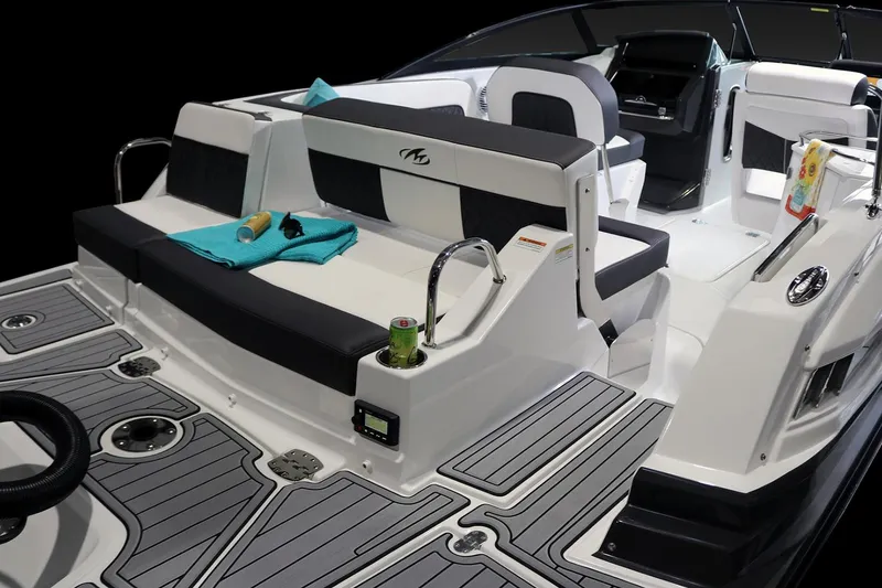 Slide: The Image of Manufacturer Provided Image: 2026 Monterey M-45 boat interior with sleek seating and modern design. - 6