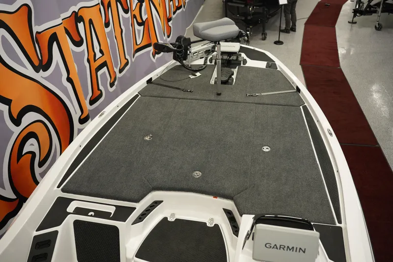Slide: The Image of 2026 iKon VLE21 boat deck with Garmin equipment, showcased indoors. - 12
