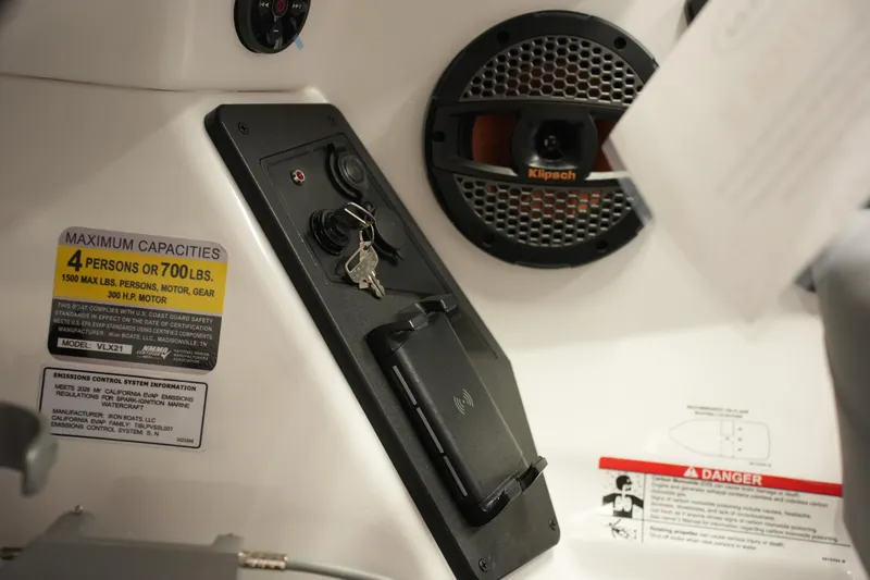 Slide: The Image of Control panel with keys, speaker, and capacity label on iKon VLE21, 2026 model. - 17
