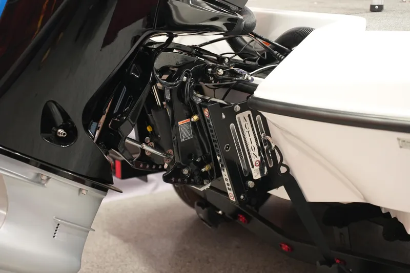 Slide: The Image of Close-up of iKon VLE21 2026 boat engine mount and hydraulic system. - 4