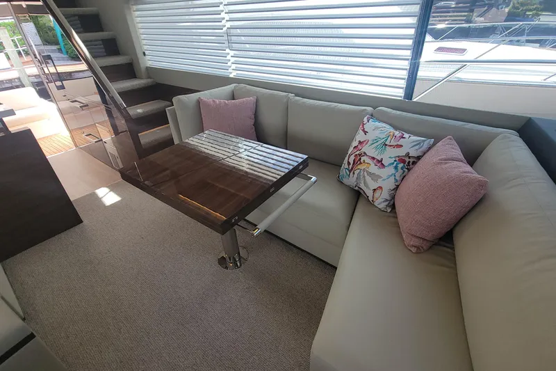 Slide: The Image of Luxurious bedroom interior of 2025 Maritimo M55 yacht with elegant decor. - 19