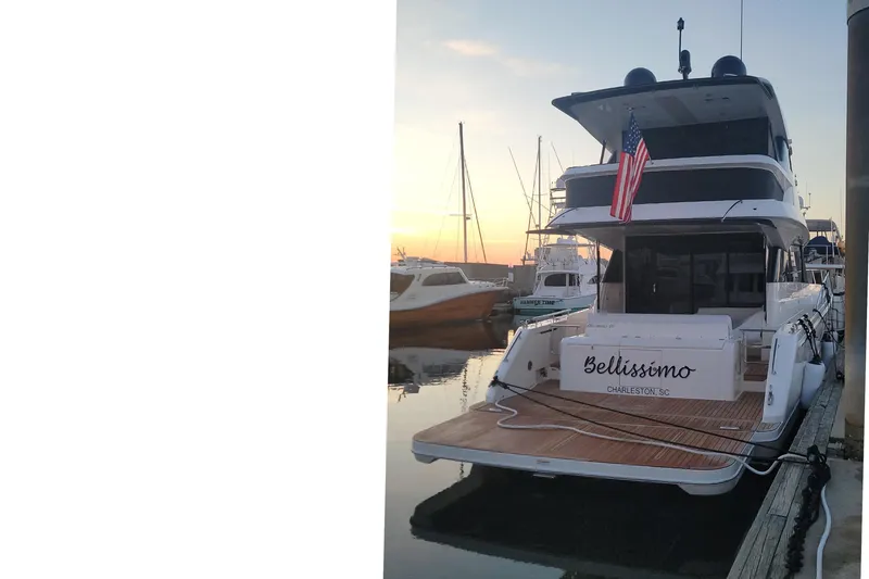 Slide: The Image of Interior of 2025 Maritimo M55 yacht with modern helm console. - 30