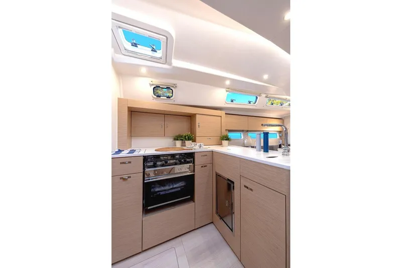 Slide: The Image of Modern kitchen on the Hanse 360 yacht, model year 2026. - 6