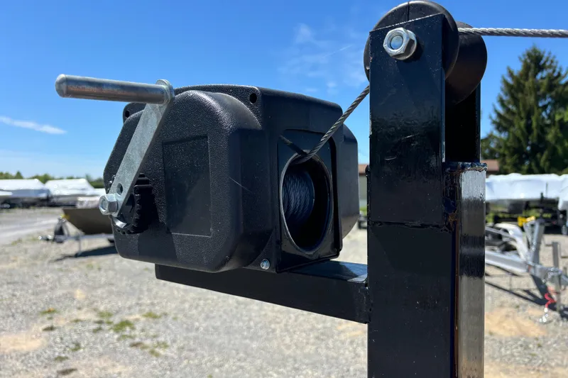 Slide: The Image of Close-up of a boat trailer winch, suitable for a 1956 Chris-Craft Capri 21. - 35