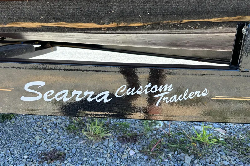 Slide: The Image of 1956 Chris-Craft Capri 21 on Searra Custom Trailers, gravel background. - 36