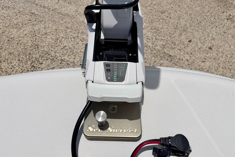 Slide: The Image of Control panel of 2025 Bluewater 25t boat with Sea Swivel mount. - 50