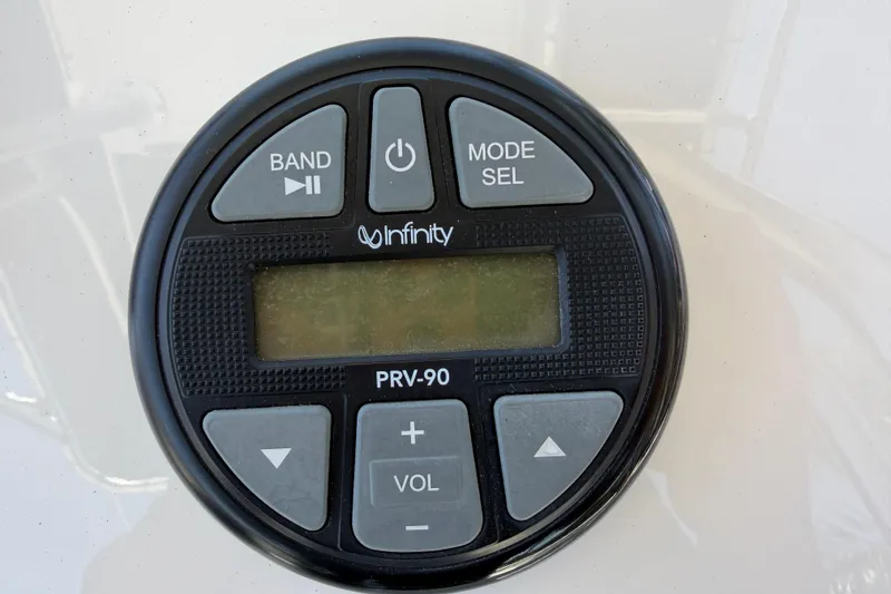 Slide: The Image of Infinity PRV-90 audio control panel on 2023 Carolina Skiff 21 LS boat. - 51
