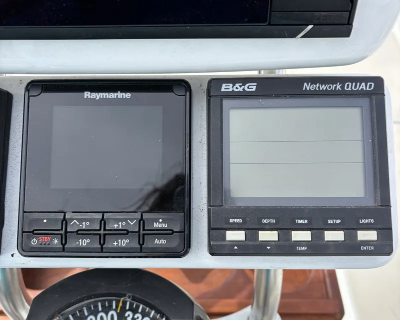 Slide: The Image of B&G and Raymarine instruments on a 1988 Ericson 34-2 sailboat. - 38