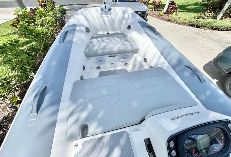 Slide: The Image of Williams Jet Tenders Sportjet 395, 2025, luxurious design, gray upholstery. - 19