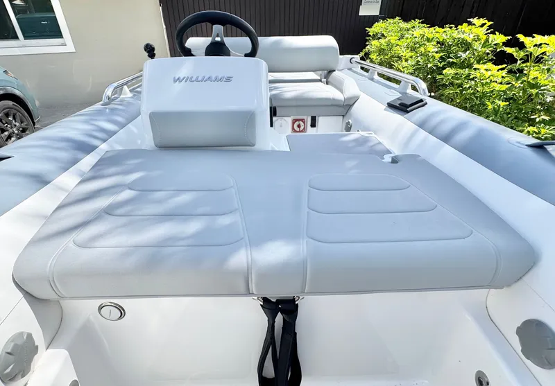Slide: The Image of Interior of Williams Jet Tenders Sportjet 395, 2025 model. - 20