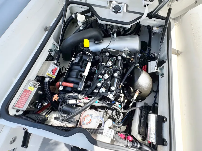 Slide: The Image of Engine compartment of Williams Jet Tenders Sportjet 395, year 2025. - 26