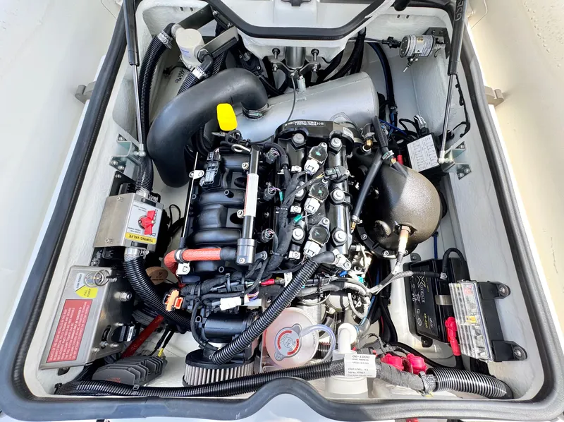 Slide: The Image of Engine compartment of Williams Jet Tenders Sportjet 395, year 2025. - 27