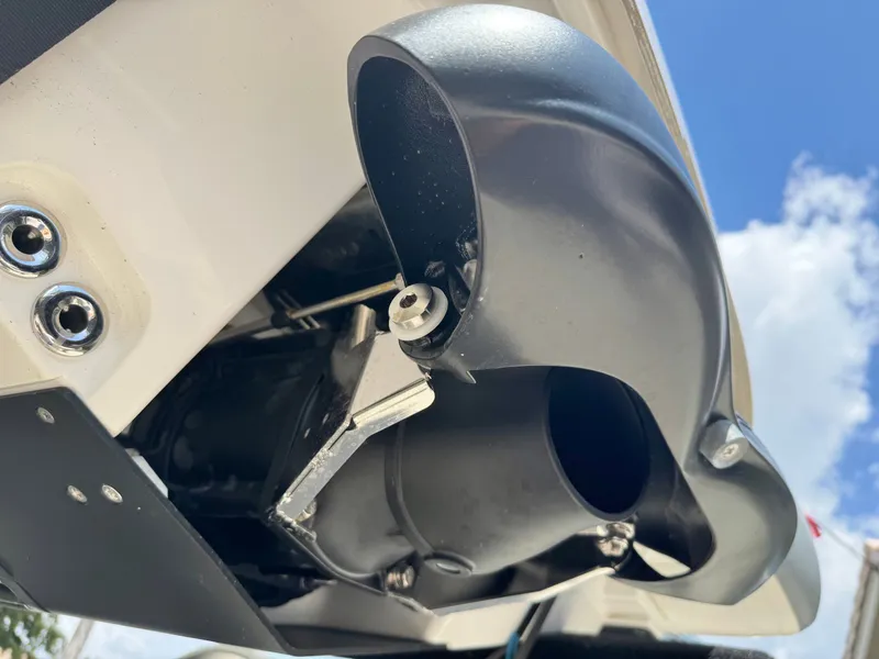 Slide: The Image of Close-up of Williams Jet Tenders Sportjet 395 2025 propulsion system. - 9