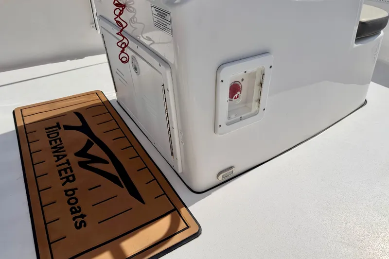 Slide: The Image of Tidewater 1910 Bay Max boat interior with branded mat, 2021 model. - 18