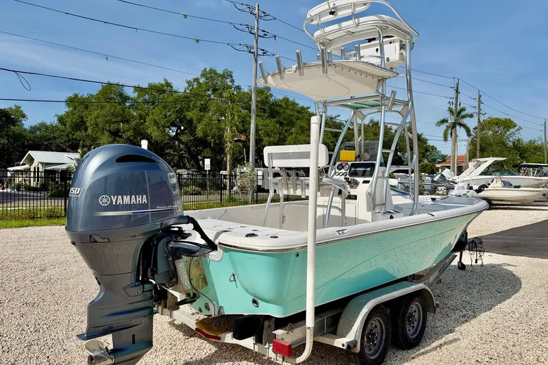 Slide: The Image of 2010 NauticStar 2110 Nautic Bay boat with Yamaha engine on trailer. - 5