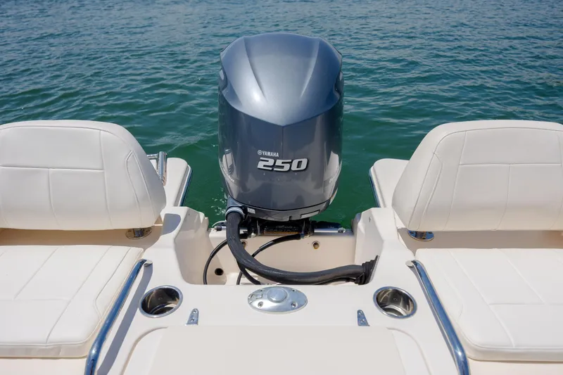 Slide: The Image of 2019 Grady-White Freedom 215 boat with Yamaha 250 engine on water. - 28