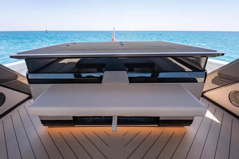 Slide: The Image of Luxury Wajer 77 yacht deck with sleek design and ocean view. - 22