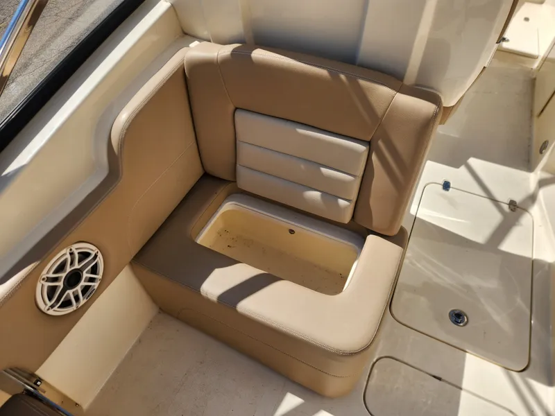 Slide: The Image of Interior of 2022 Scout 255 Dorado with seating and speaker. - 15