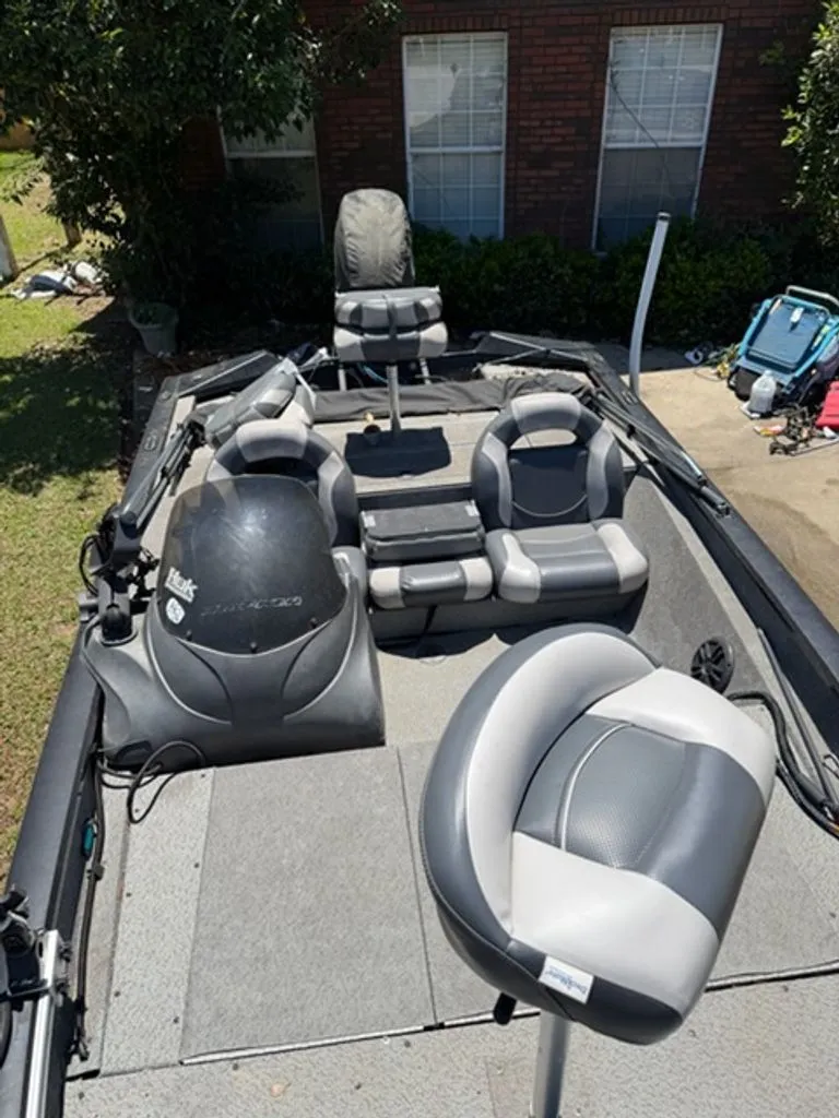 Slide: The Image of 2008 Bass Tracker Pro Team boat with gray seats. - 5