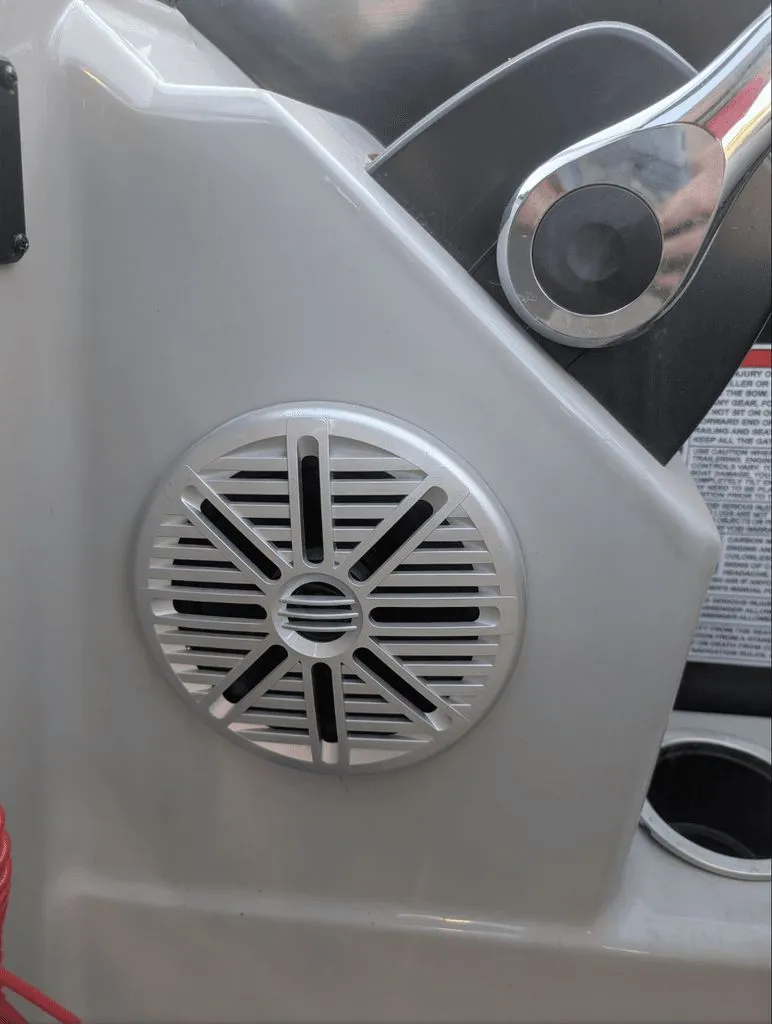 Slide: The Image of Speaker on Sylvan Mirage 820 boat, year 2022. - 5