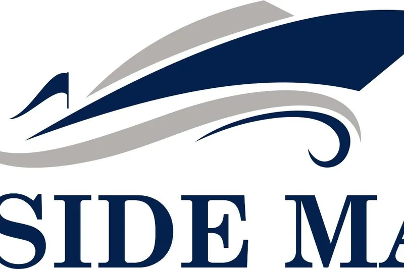 The Image of Stylized boat logo with text, featuring sleek lines and nautical theme. - 1