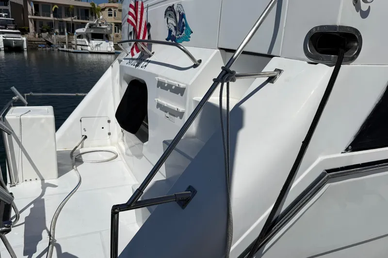Slide: The Image of Novatec 44 yacht, 1993 model, docked with visible deck and railing details. - 16