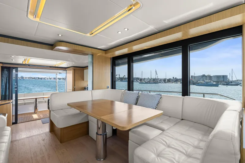 Slide: The Image of Luxurious interior of 2018 Absolute Navetta 52 yacht with ocean view. - 5