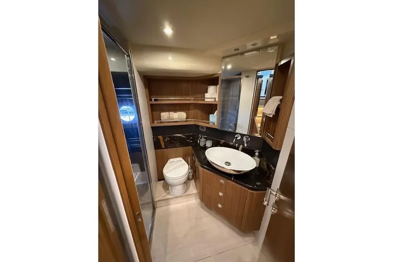 Slide: The Image of Luxurious bathroom interior of 2018 Absolute Navetta 52 yacht with modern fixtures. - 10