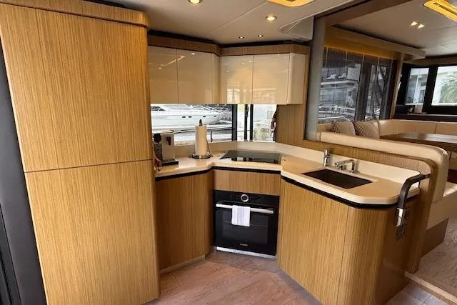 Slide: The Image of Luxurious kitchen interior of 2018 Absolute Navetta 52 yacht with modern amenities. - 2