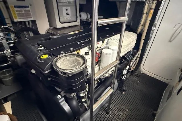 Slide: The Image of Engine room of 2018 Absolute Navetta 52 yacht, featuring Volvo Penta IPS engine. - 33