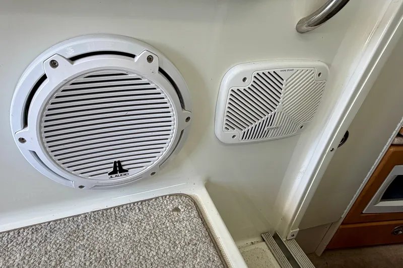 Slide: The Image of Speakers on a 2003 Formula 330 Sun Sport boat interior. - 21