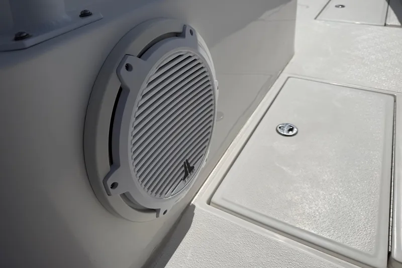 Slide: The Image of Speaker on 2021 Competition 31 boat deck, featuring sleek design and durable materials. - 25