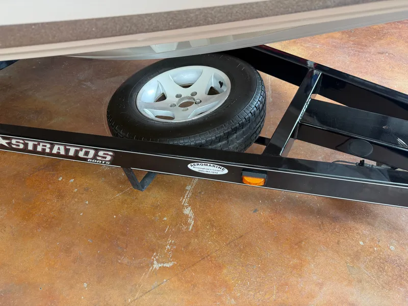 Slide: The Image of Stratos 294 Pro XL boat trailer with spare tire, year 2005. - 20