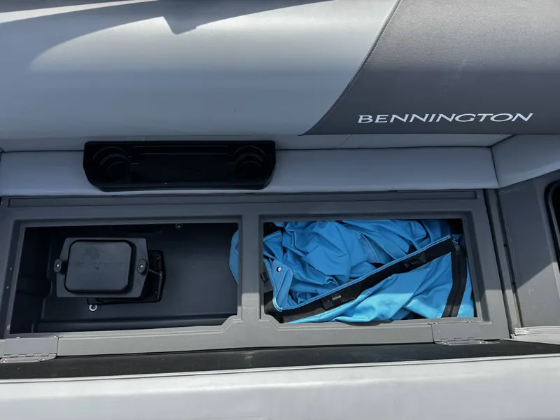 Slide: The Image of Storage compartment in Bennington S20 boat, model 2025. - 23