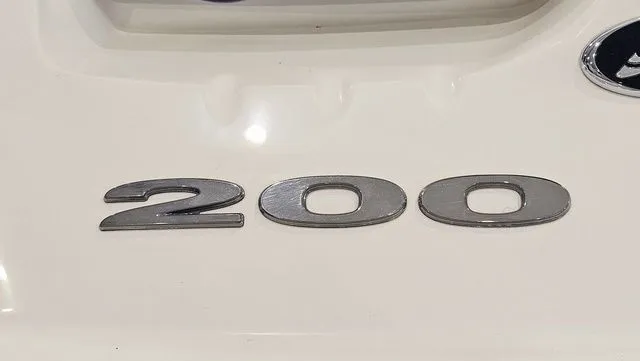 Slide: The Image of Close-up of Sea Ray 200 Sundeck emblem, 2012 model. - 27