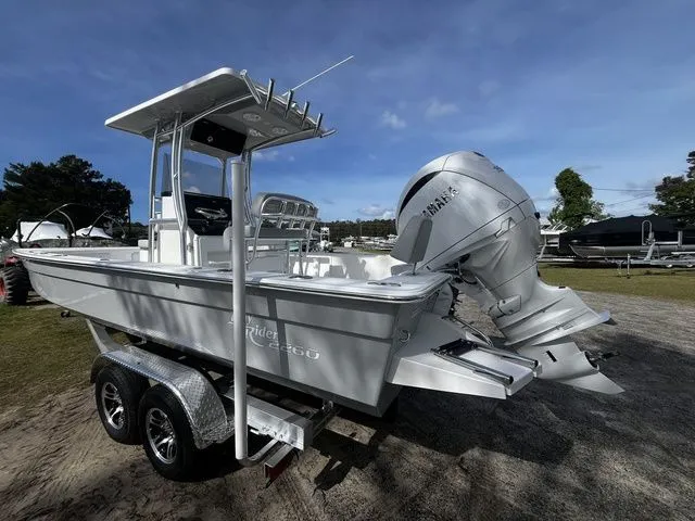 Slide: The Image of Bay Rider 2260 boat 2026 on trailer with Yamaha outboard motor. - 4