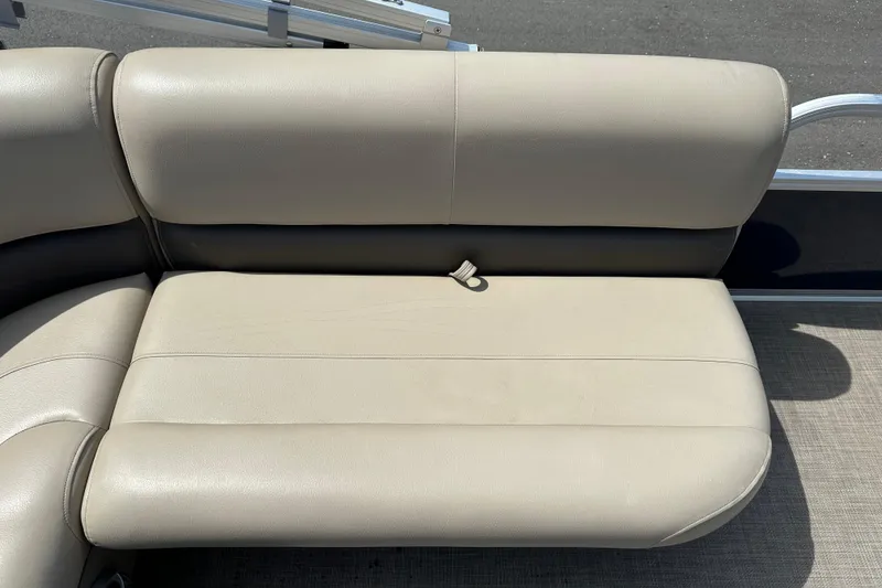 Slide: The Image of 2024 Sun Tracker Bass Buggy 16 XL Select beige seating detail. - 27