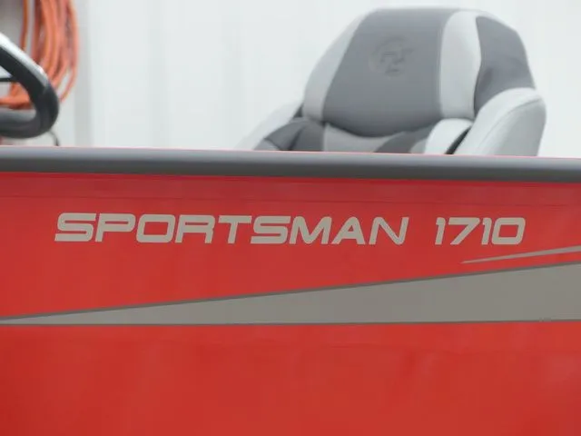 Slide: The Image of 2026 G3 Sportsman 1710 boat with gray seat. - 13