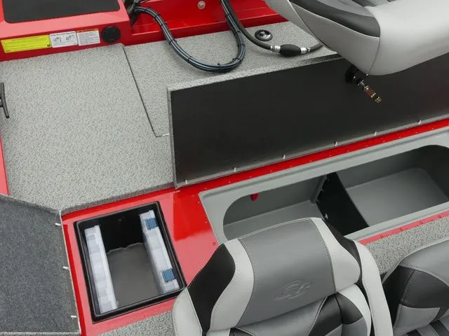 Slide: The Image of Interior of 2026 G3 Sportsman 1710 boat with storage and seating. - 28