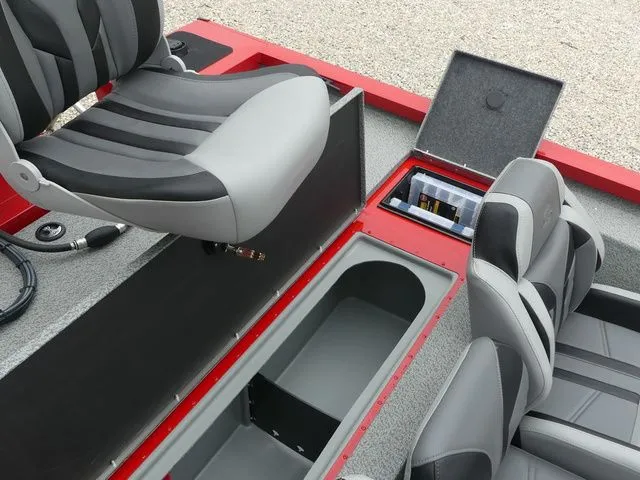 Slide: The Image of Interior of G3 Sportsman 1710 boat, 2026 model, featuring seating and storage compartments. - 29