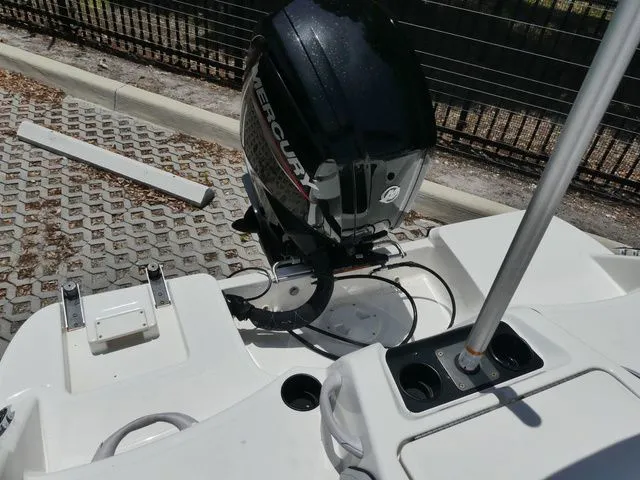 Slide: The Image of 2022 Bayliner Element M17 with Mercury outboard motor. - 4