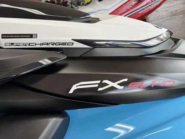 Slide: The Image of 2025 Yamaha WaveRunner FX SVHO, supercharged jet ski close-up. - 6