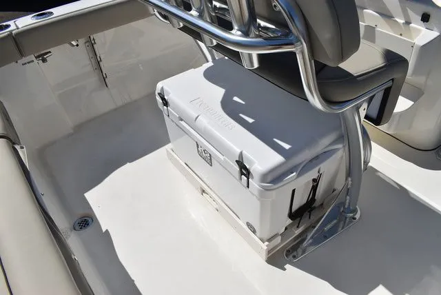 Slide: The Image of Interior of Key West 203 FS boat with cooler, 2026 model. - 29