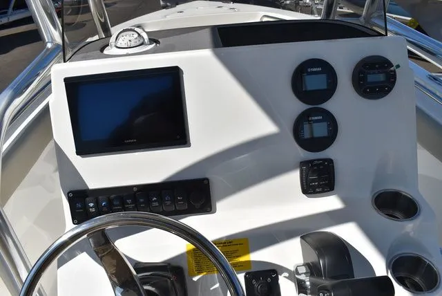 Slide: The Image of Dashboard of Key West 203 FS boat, model year 2026. - 34