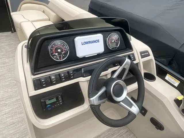 Slide: The Image of 2026 Godfrey Sweetwater pontoon helm with Lowrance system. - 36