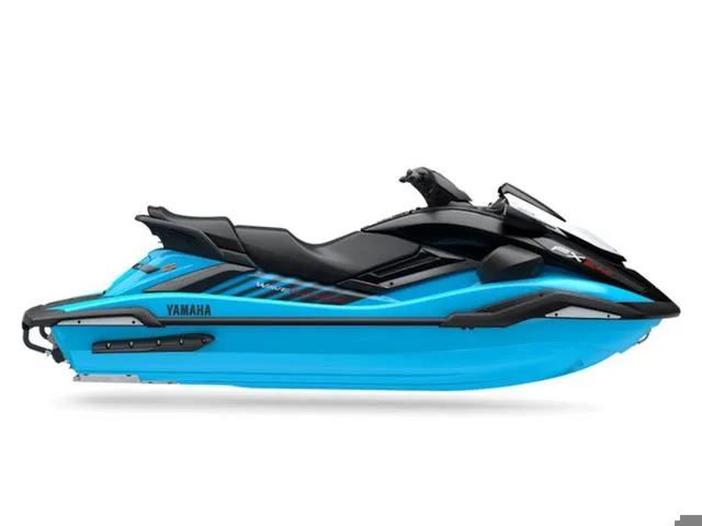 Slide: The Image of 2025 Yamaha WaveRunner FX SVHO in blue, side view. - 17