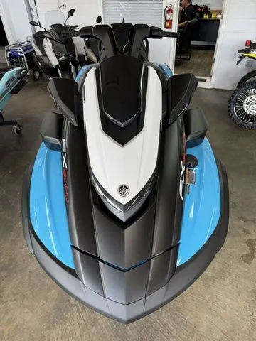 Slide: The Image of 2025 Yamaha WaveRunner FX SVHO in a workshop setting. - 3