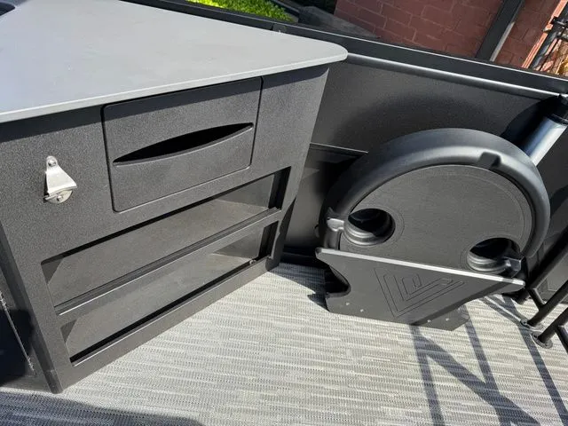Slide: The Image of Interior of Viaggio Lago Z22B 2026 with storage and table. - 11