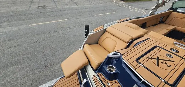 Slide: The Image of 2020 MasterCraft X24 boat with luxurious interior design. - 10