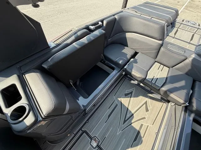 Slide: The Image of 2023 Supra SL550 interior with luxurious seating and storage space. - 20